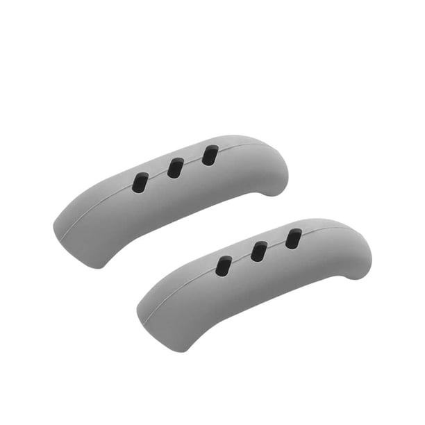 Billuyoard Paquete de 2 soportes para ollas, sartén de cocina de silicona resistente al calor, cubierta para manija de oreja lateral, protectores Cocina y Comedor Gris