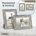 thumbnail image 4 of Icona Bay 5x7 Brown Oak Picture Frames, 3 Pack, Barnwood Tabletop Frames, 4 of 8