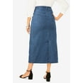 thumbnail image 2 of Jessica London Women's Plus Size True Fit Front Button Casual Denim Skirt, 2 of 5