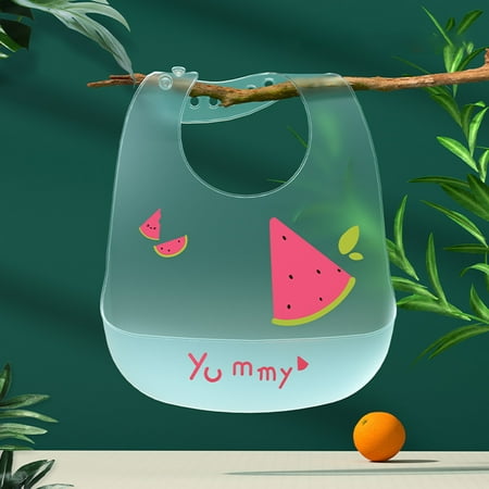 

SOAOUN Baby Food Wipe Dirt-proof Cartoon Pictures Deepened 3D Jelly Ultra-thin Baby Bib