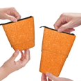 thumbnail image 3 of Xecao Orange Glitter2 Print Telescopic Pencil Bag Pen Holder Pop Up Stationery Case Stand-up Retractable Transformer Bag Standing Organizer, 3 of 6