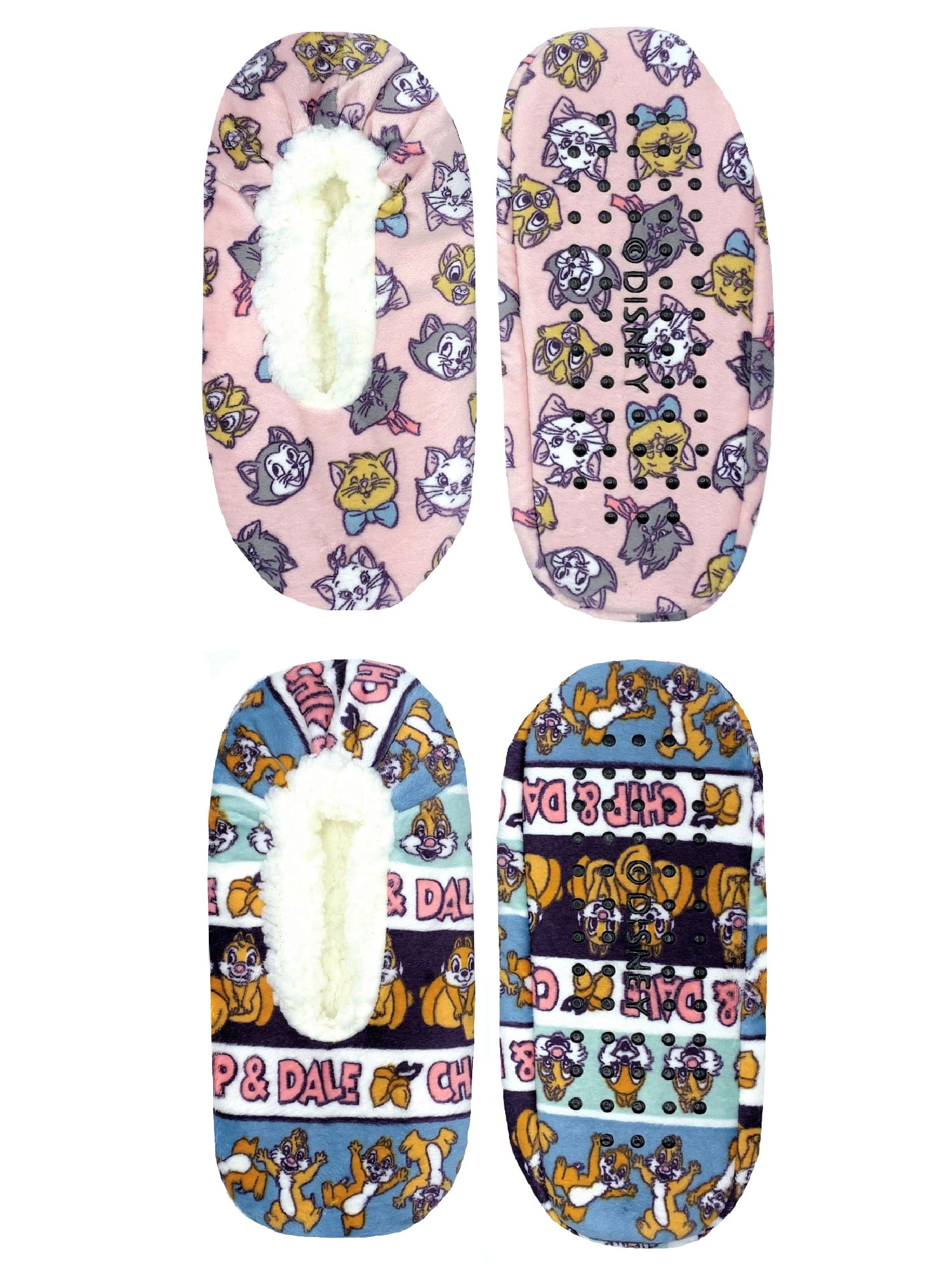 Disney Classics Women's Slipper Socks, 2-Pack, One Size