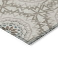 thumbnail image 4 of 10' X 14' Beige Brown And Teal Blue Floral Medallion Washable Indoor Outdoor Area Rug, 4 of 5