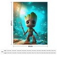 thumbnail image 2 of Manta de Baby Yoda, manta de tela de superficie vertical súper suave de varios tamaños, acogedora y cálida, adecuada para cama, sofá, campamento, viajes, para todas las estaciones, liviana y compacta, 2 of 8