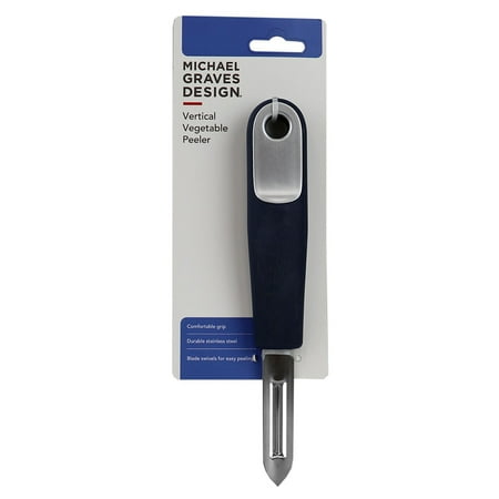 

Michael Graves Design Comfortable Grip Swiveling Stainless Steel Vertical Vegetable Peeler Indigo