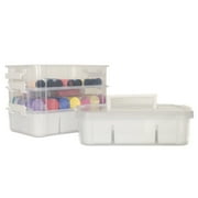 Everything Mary Clear 4-Tier Plastic Craft and Hobby Stackable Organizer