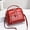 Red, variant on Crocodile Pattern Patent Leather Handbag - Timeless Retro Style Square Shoulder Bag with Adjustable Crossbody Strap for Versatile Wear - Durable Faux Leather for Women