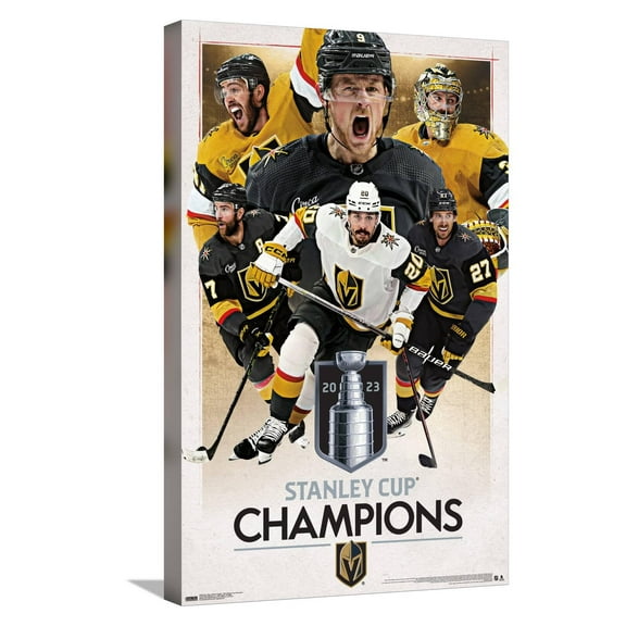 NHL Vegas Golden Knights - 2023 Stanley Cup Champions Canvas Wall Poster, 14.725" x 22.375"