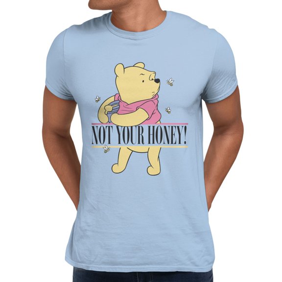 Disney Winnie The Pooh Not Your Honey Funny Style Men's T Shirt (Light Blue, S-XXXL)