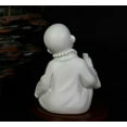 thumbnail image 3 of White Porcelain Ceramics Read A Book Little Monk Figurine Statue 3.6" Chinese, 3 of 5