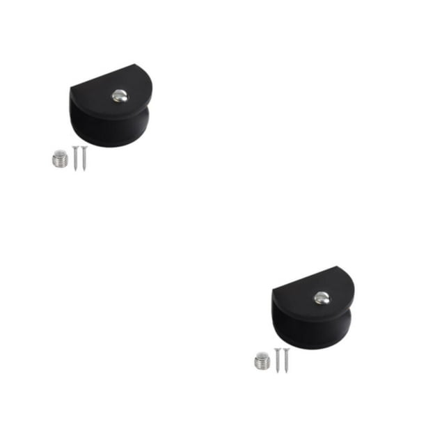 Advancent 10 paquetes/lote Campamento de vidrio premium: dispositivo de elevación de asiento de amplio Fácil de instalar Elevación de asiento semicírculo negro M 2Conjunto