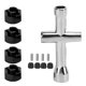 thumbnail image 1 of Kit de llaves cruzadas para combinador RC SCX2424 de 7 mm, aleación de aluminio, piezas de mantenimiento RC para coche RC AXIAL SCX24 1/24, color negro, 1 of 14