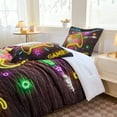 thumbnail image 4 of Koniroom 3 Pieces Neon Gamer Comforter Set Queen Size for Boys, Kids Bedroom Decor Gaming Bedding, Video Game Controller Design Bed Set, Blue Purple, 4 of 7