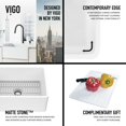 thumbnail image 4 of Matte Stone White Composite 24 in. Single Bowl Flat Farmhouse Apron-Front Kitchen Sink with Strainer and Silicone Grid, 4 of 10