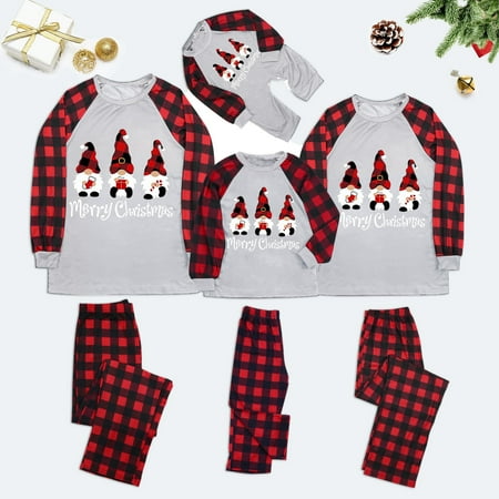 

Jtckarpu 2023 Family Family Matching Christmas Pajamas Plaid Men Velvet Christmas Family Pajamas Matching Sets