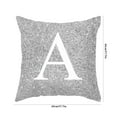 thumbnail image 2 of PYPESEEWY Liquidación Decoración del hogar Sala de estar 45x45cm Decoración de la habitación Cojín de letras Alfabeto inglés Fundas de almohada Fundas de almohada blancas estándar Juego de 4, 2 of 3