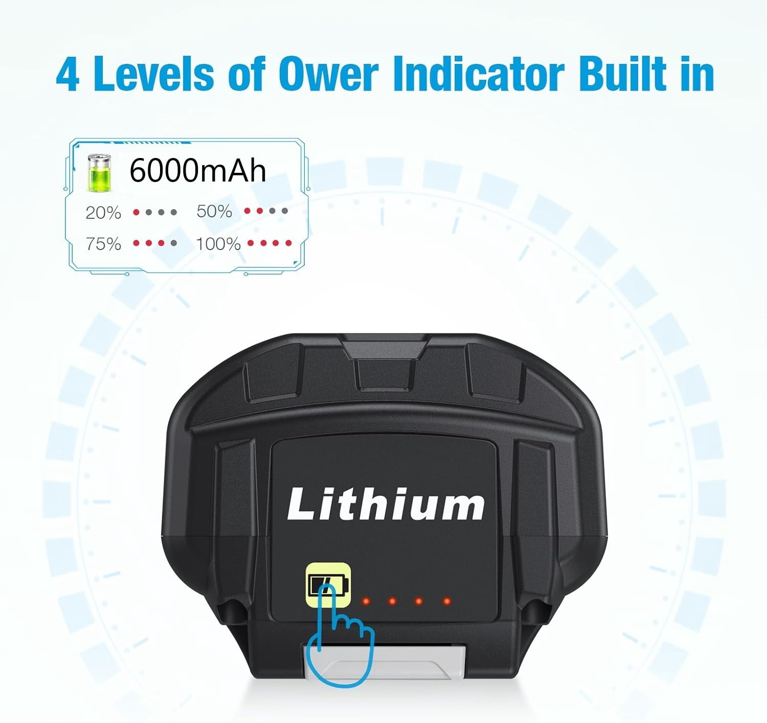 40V 6.0Ah Lithium Battery for Ryobi 40V OP4060 OP4015 OP4026 OP40261 OP40201 OP4030