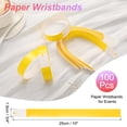 thumbnail image 2 of Uxcell 100Pcs Pulseras de papel para eventos, impermeables, previenen la reutilización, pulsera de identificación para eventos, fiesta, concierto, entrada al bar (Amarillo Fluorescente), 2 of 7