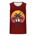 thumbnail image 3 of VBTAPA Sales of The Day! Mens Beach Tank Top Sleeveless Palm Tree Graphic Tees Tropical Summer Vacation Tops Red M, 3 of 5