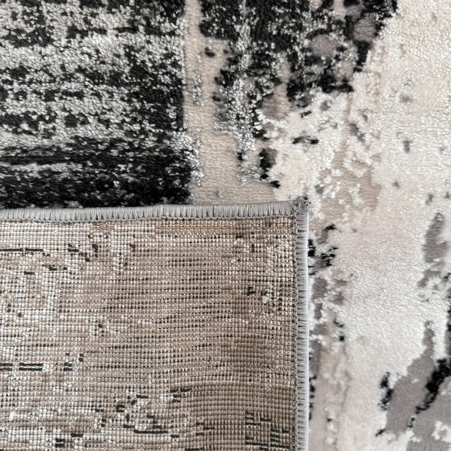 Tapis d'interieur classique Atlas Rug Branch, gris beige, moderne - Salon, chambre, salle a manger et cuisine