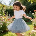 thumbnail image 2 of Snowflake Skirt Girls Summer Party Dress Tutu Elastic Waistband Clothes, 2 of 8
