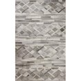 thumbnail image 1 of Bashian H112-GY-5X8-H36 5 x 8 ft. Santa Fe Collection Contemporary Leather Hand Stitched Area Rug, Grey, 1 of 1