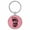 Pink, variant on Bigfoot Foot Imprint Sasquatch Light Brown Laser Engraved Leatherette Keychain Backpack Pull - 1.5 x 3 Inches