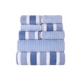 thumbnail image 2 of QAZbgdl 8-Piece Velvet Wide Stripe Bath Towel Set | Super Absorbent Soft Flannel Towels, Washcloths Hand Towels | Includes 4 kerchief, 2 Bath Towels, 2 Towel | Brown, Gray, Green, Pink, Blue, Purple, 2 of 7