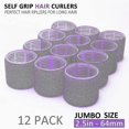 thumbnail image 2 of Jumbo Size Hair Roller Sets, Self Grip Hair Curlers,(2 Size 24 Packs), 2 of 5