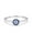 Blue Sapphire CZ, variant on Evil Eye Ring Blue Sapphire Round CZ 925 Sterling Silver Size 3