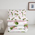 thumbnail image 5 of Manfei Cute Coquette Bowtie Full Size Comforter Sets,Vegetable Cucumber Bedding Comforter Set,Pink Reversible,3pcs,1 Comforter and 2 Pillowcases, 5 of 7