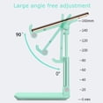 thumbnail image 3 of MENKEY Phone Stand for Desk, Foldable Portable Adjustable Tablet Cell Phone Holder Charging Dock Cellphone Holder Office, Sturdy Mobile Stand Hand Metal Desktop iPhone Stand Women(Green), 3 of 5