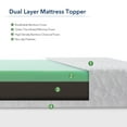 thumbnail image 6 of Danolaps Extra Long Mattress Topper, 2 Inch Dual Layer Memory Foam Mattress Topper with Removable & Washable Cover,Medium Firm Topper for College Dorm, Hospital Bed, 6 of 6