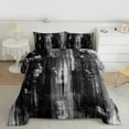 thumbnail image 3 of Homewish Abstract Ombre Adult Bedding Comforter Set, Black Grey Artwork Twin Comforter Sets, Minimalism Mid Century Reversible Bedding Set, Ultra Soft Bedroom Decor, 2-Piece, 3 of 9