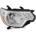 thumbnail image 3 of ECCPP Headlight Assembly Pair For Toyota Tacoma 2012-2015 Chrome Housing Amber Reflector Clear Lens Driver and Passenger Side, 3 of 5