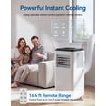 thumbnail image 3 of Portable Air Conditioner for Bedroom up to 350 Sq Ft, 8,000 BTU, 4-in-1 with Dehumidifier，Window Kit Included, 3 of 9