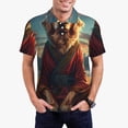 thumbnail image 1 of Balery Meditating Golden Retriever Camisa Polo de Hombre con Estampado, de Manga Corta y Tejido Medio, Camisa Tipo Golf Polo-X-Large, 1 of 6