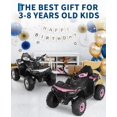 thumbnail image 4 of 12V Kids Ride On ATV Car w/Parent Remote Control, Spring Suspension, LED Lights, Bluetooth, USB, Music, Early Education, Volume Control, Off-Road 4 Wheeler w/LED Flag for Boys & Girls Ages 3+, 4 of 9