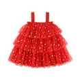 thumbnail image 3 of GYRATEDREAM Toddler Girl Layered Tulle Tutu Dress Summer Dress Strap Star Heart Dress Sleeveless Backless Princess Birthday Formal Wedding Party Dresses, 3 of 9