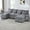 Gray, variant on MOONMIS 106" U Shape Sectional Sofa Cloud Couch for Living Room, Upholstery Comfy Modular Sofas, 4 Seat Chenille U-Shaped Sleeper Sofa with Chaise Lounge, Ottoman & Pillows