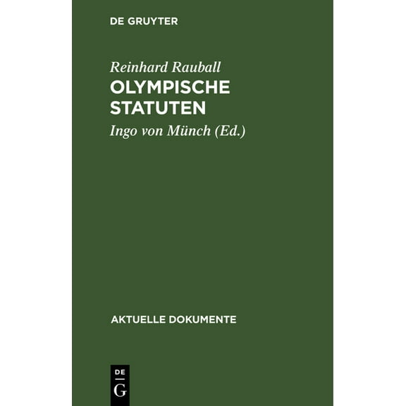 Aktuelle Dokumente Olympische Statuten, (Hardcover)