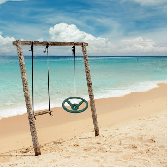 WEUVEB 1Pack Swings Round Plate Large Round Swing Disk for Kids Outdoor Recreation .8X11.8X2.4in