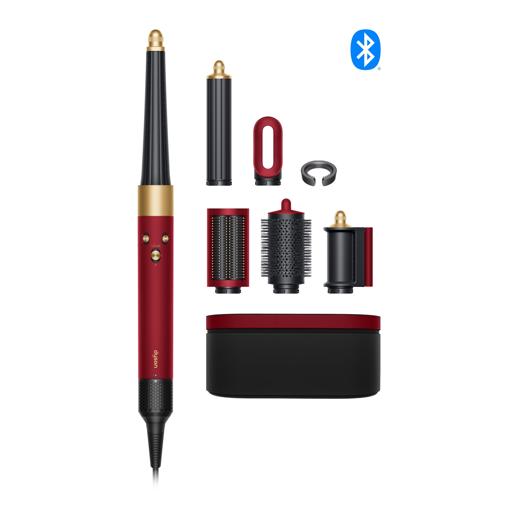 Restored Premium Dyson Airwrap i.d.™ multi-styler Straight+Wavy | Red Velvet/Gold (Refurbished)