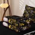 thumbnail image 6 of Homewish Spooky Halloween Skull Zipper Twin Comforter Sets with Fitted Sheet and 2 Pillowcases,Rustic Plant Flower Zipper Bedding Set,Black Reversible,4pcs, 6 of 8