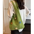 thumbnail image 4 of Kukuzhu Crochet Tote Bag for Women Hollow Shoulder Bag Knit Tote Bag Large Hobo Bag Summer Aesthetic Knit Bag with Flower Decor, 4 of 7