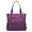 Purple, variant on Windcarnival Casual Women Solid Color Multi Pocket Zip Handbag Nylon Shoulder Storage Bag