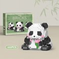 thumbnail image 1 of Cute Mini Chinese Style Animal Building Blocks Set, Creative DIY Assembled Panda Model, Educational Bricks Puzzle Toy, Ideal Birthday and Holiday Gift for Boys Kids, 1 of 7