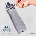 thumbnail image 3 of Pogo Botella de agua Tritan con tapa Chug de 32 onzas (gris/azul, paquete de 2), 3 of 7