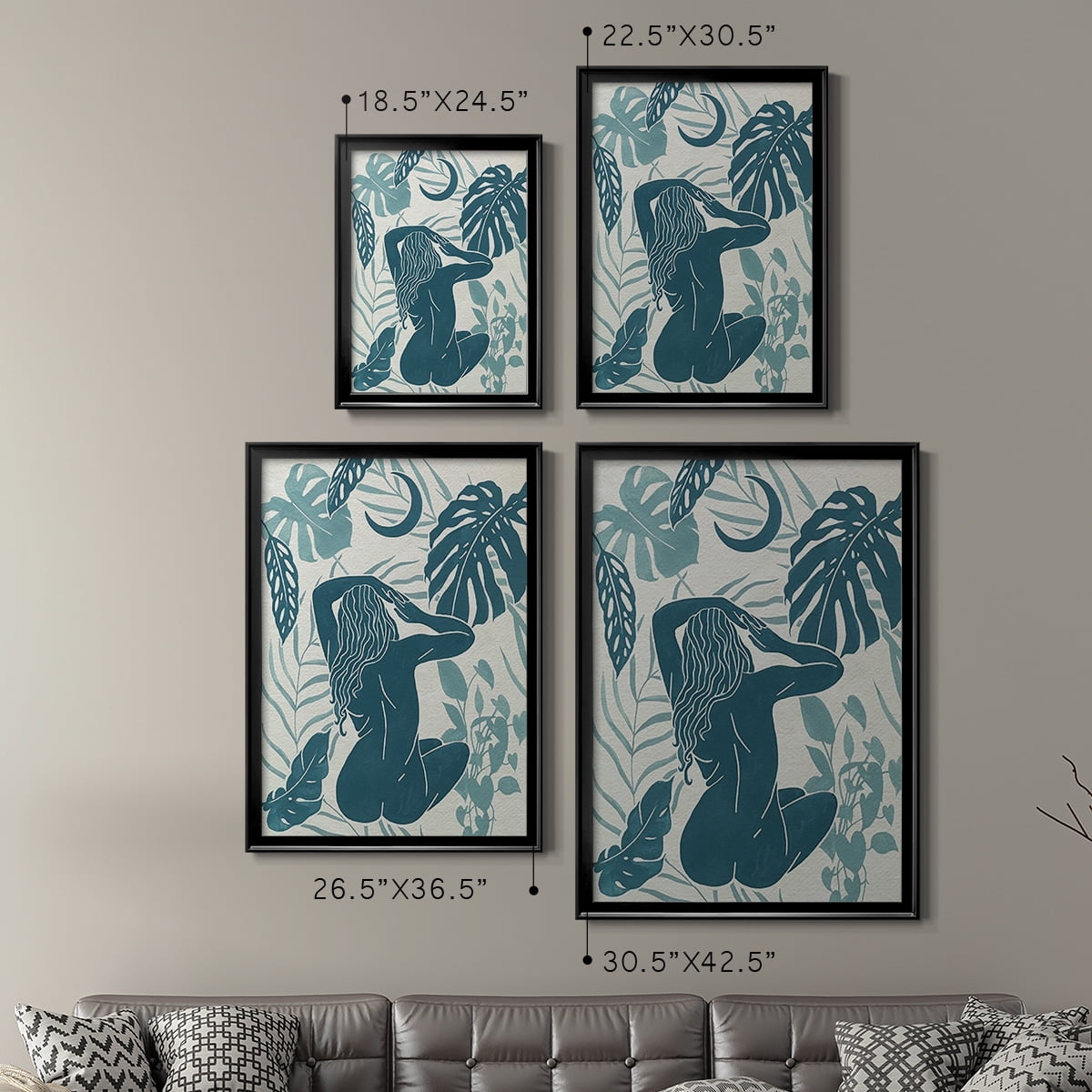 Moon Gazer IV Premium Framed Print, in Gold, Black, or Silver - Ready to Hang