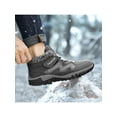 thumbnail image 3 of Avamo Bottines pour Femmes Lacées Bottes de Neige Doublure en Peluche Chaussures de Randonnée Confort Extérieur Randonnée Gris 8.5, 3 of 7